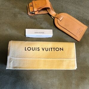 Louis Vuitton Leather Luggage Tag, Wallet Dustbag and Ombre Nomade BUNDLE!!